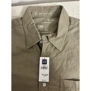 GAP 1969 Men's SIZE X Brown Long Sleeve BUTTON UP SHIRT New with Tag-00034